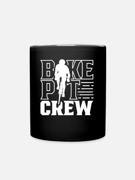Bicycle pit crew Bicycle mechanic cycling race - Full Colour Mug - black