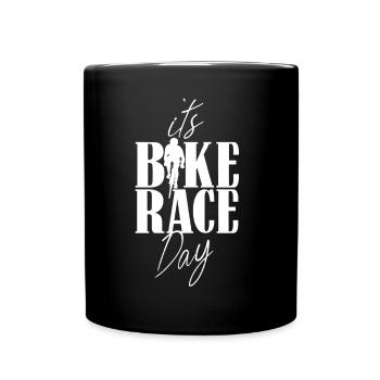 It is the day of the cycling race bike race bike - Full Colour Mug - black - Front