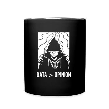 Data > Opinion Coding Code Coder Programmer - Full Colour Mug - black - Front