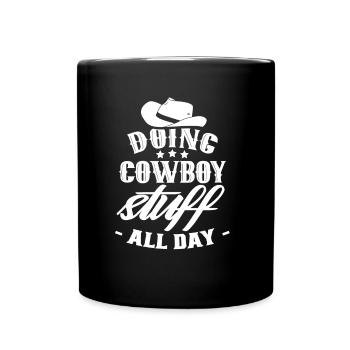 Les trucs de cow-boy toute la journée rendent le cow-boy mignon - Mug uni - noir - Devant