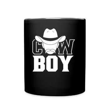 Cowboy Cute Sayings Texas Cowboys - Full Colour Mug - black - Front