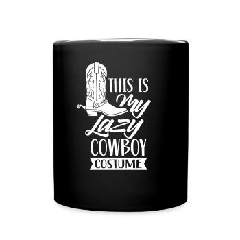 This is my lazy cowboy costume cowboys cute - Full Colour Mug - black - Front