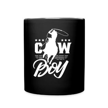 Cowboy Cute Cowboys Sayings Texas - Full Colour Mug - black - Front
