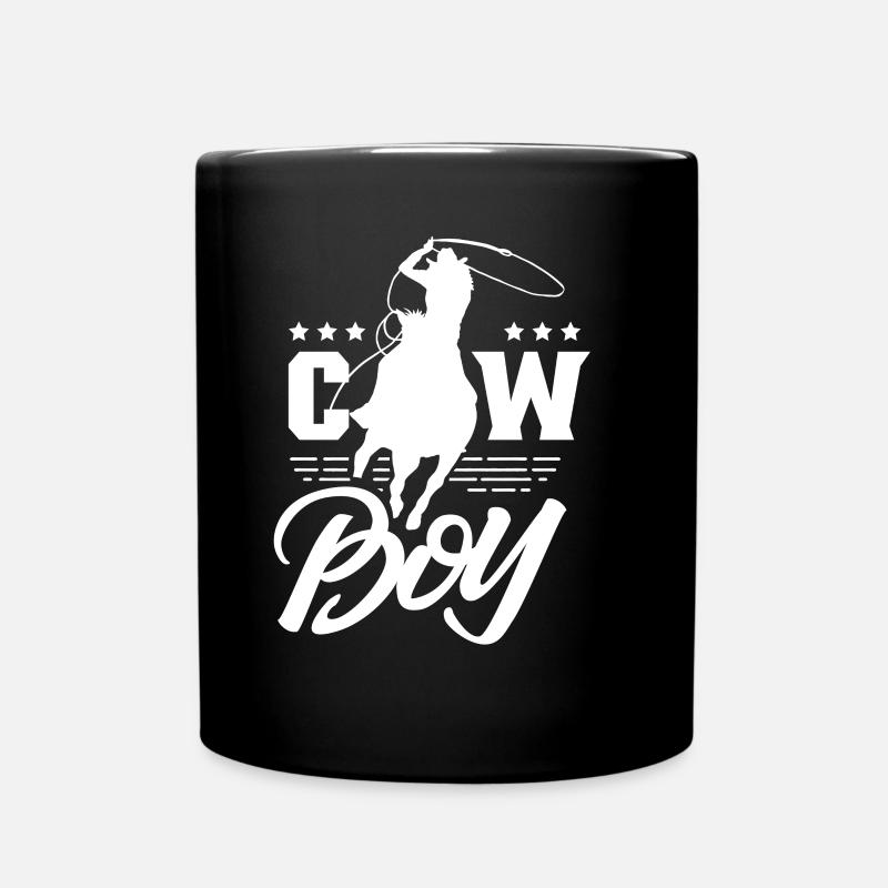 Cowboy Cute Cowboys Dictons Texas - Mug uni - noir