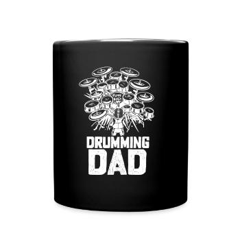 Batteur père batterie - Mug uni - noir - Devant