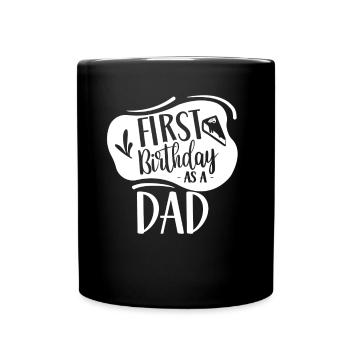 Premier anniversaire en tant que papa papa papa fête - Mug uni - noir - Devant
