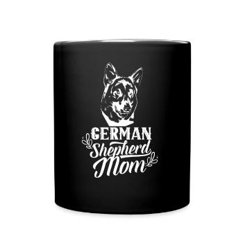 Berger Allemand Mama Fille Animal de compagnie Mignon - Mug uni - noir - Devant