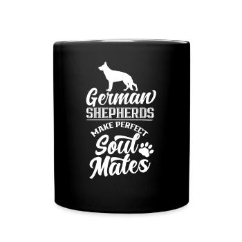 Bergers Allemands Âme Sœur Parfaite Douce - Mug uni - noir - Devant