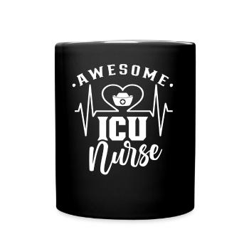 Tolle Intensivkrankenschwester Intensivpflege - Tasse einfarbig - Schwarz - Vorne