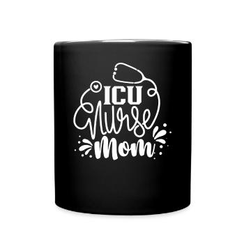 Intensivkrankenschwester Mama Intensivpflege - Tasse einfarbig - Schwarz - Vorne