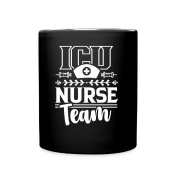 Intensivkrankenschwester Team Intensivpflege - Tasse einfarbig - Schwarz - Vorne
