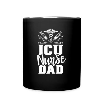 Intensivkrankenschwester Papa Intensivpflege - Tasse einfarbig - Schwarz - Vorne