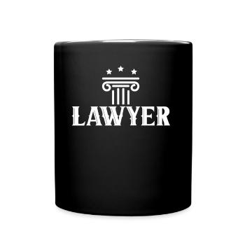 Rechtsanwalt Jura Jurist Abschluss - Tasse einfarbig - Schwarz - Vorne