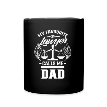 Mon avocat préféré m’appelle Papa Jurist Jura - Mug uni - noir - Devant