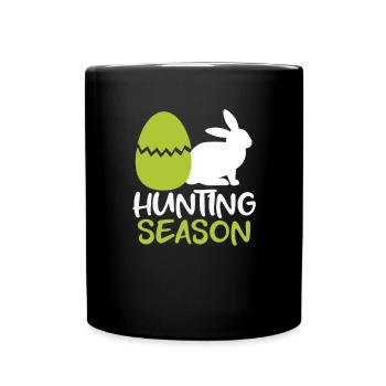 Joyeux lapin de Pâques drôle de jour de Pâques - Mug uni - noir - Devant