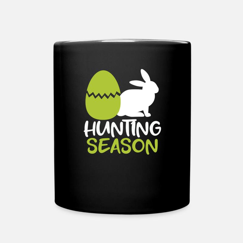 Frohe Ostern Kaninchen Lustiger Ostertag - Tasse einfarbig - Schwarz