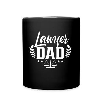 Lawyer Papa Degree Law Lawyer - Full Colour Mug - black - Front