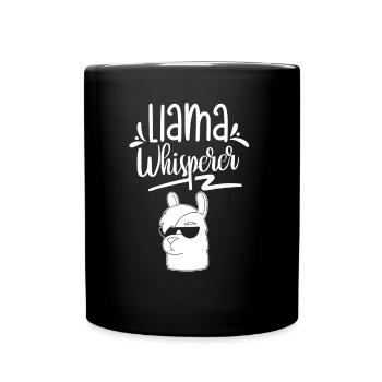 Lama Whisperer Dictons Lama Animal Lamas - Mug uni - noir - Devant