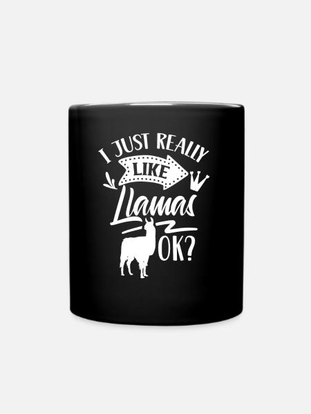 J’aime beaucoup les lamas llama llama l’animal lama - Mug uni - noir