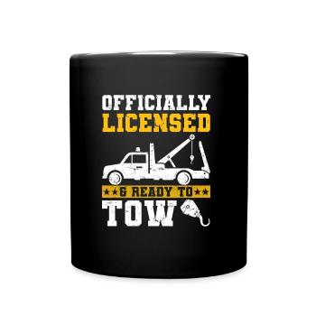 Abschleppwagen Shirts | Abschlepper Geschenkideen - Tasse einfarbig - Schwarz - Vorne