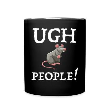Igitt Menschen | lustige Sprüche, lustige Bilder - Tasse einfarbig - Schwarz - Vorne