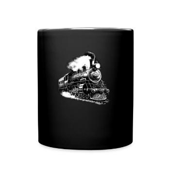 Vintage Steam Locomotive Train Railway Lover - Mug uni - noir - Devant