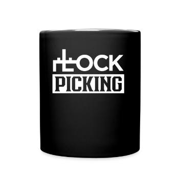 Lock Picking Lockpicking Lock Cracker Crack - Full Colour Mug - black - Front