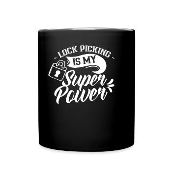 Lock picking is my superpower Lock Picking - Full Colour Mug - black - Front