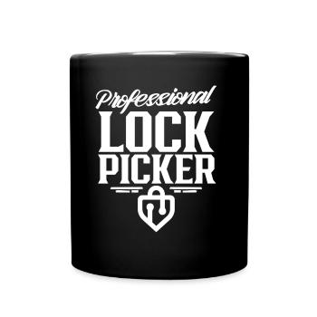 Professioneller Schlossknacker Lock Picker Knacken - Tasse einfarbig - Schwarz - Vorne