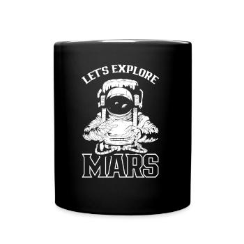 Explorons l’astronaute de Mars Space Planet - Mug uni - noir - Devant