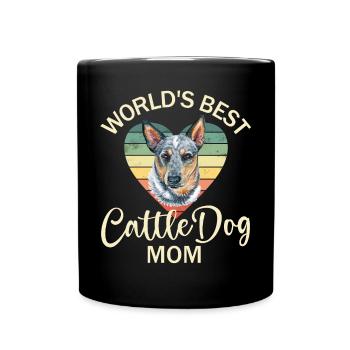 Australian Cattle Dog - Tasse einfarbig - Schwarz - Vorne