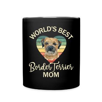 Chien Border Terrier - Mug uni - noir - Devant