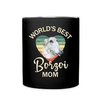 Dog Borzoi - Full Colour Mug - black - Front