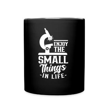 Profitez des petites choses de la vie Microscope - Mug uni - noir - Devant