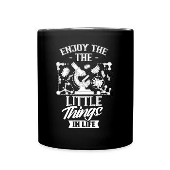 Profitez des petites choses de la vie Microscope - Mug uni - noir - Devant