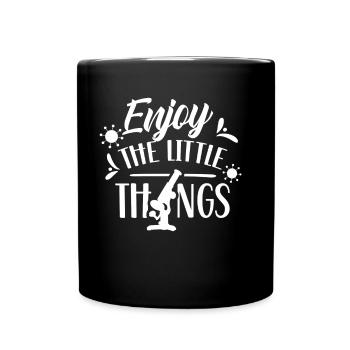 Enjoy the little things Microscopes Microscope - Full Colour Mug - black - Front