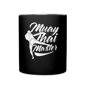 Muay Thai Master Fight Fighter Martial Arts - Full Colour Mug - black - Front