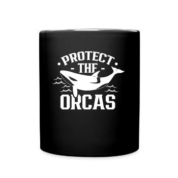 Protéger les orques Baleine Mer Orques Protéger - Mug uni - noir - Devant
