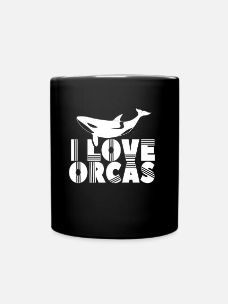 J’aime les orques Baleine Mer Orque Protect - Mug uni - noir