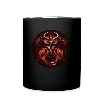 Baphomet Satanic Occultic Devil Pentagram - Mug uni - noir - Devant