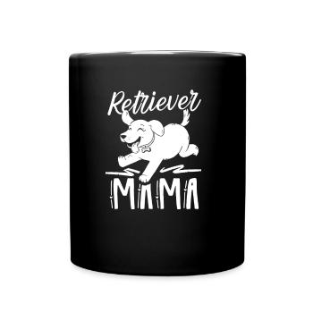 Retriever Maman Fille Pet Retrievers Chien - Mug uni - noir - Devant