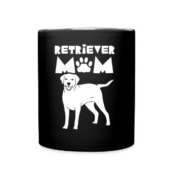 Retriever Maman Fille Retrievers Pet Dog - Mug uni - noir - Devant