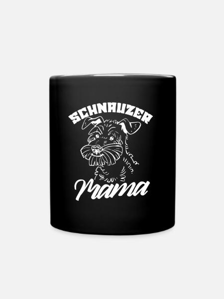 Schnauzer Mama Mädchen Hund Haustier Schnauzers - Tasse einfarbig - Schwarz