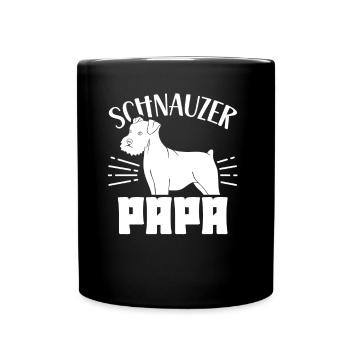 Schnauzer Papa Junge Typ Hund Haustier Schnauzers - Tasse einfarbig - Schwarz - Vorne