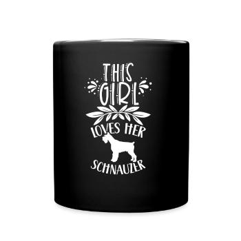 Dieses Mädchen Liebt Ihren Schnauzer Schnauzers - Tasse einfarbig - Schwarz - Vorne
