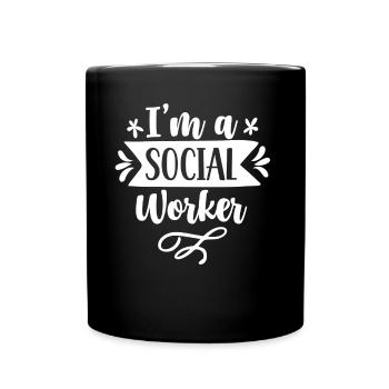 Je suis un travailleur social qui forme un travailleur social - Mug uni - noir - Devant
