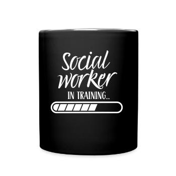 Sozialarbeiterin In Ausbildung Sozialarbeiter - Tasse einfarbig - Schwarz - Vorne