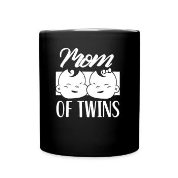 Mutter Von Zwillingen Zwillinge Zwilling Humor - Tasse einfarbig - Schwarz - Vorne