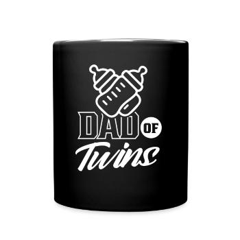 Vater Von Zwillingen Zwilling Zwillinge Humor - Tasse einfarbig - Schwarz - Vorne