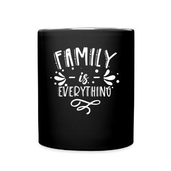 Family is all related family reunions - Full Colour Mug - black - Front